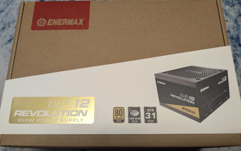 ENERMAX REVOLUTION D.F. 12 850W Gold実物パッケージ